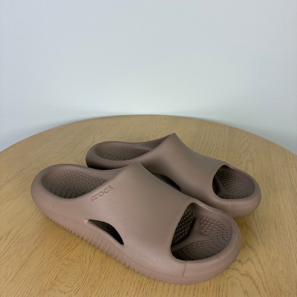 Crocs Mellow Recovery Slide Sandal Brown Mauve Women 7 Men 5 Comfort Lounge